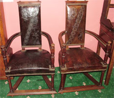 19th Century walnut Caqueteuse Chairs