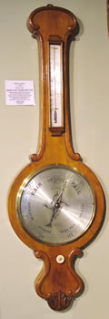 Mid Victorian honey oak Mercury Barometer