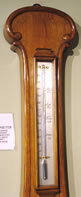 Mid Victorian honey oak Mercury Barometer