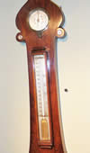 Very nicely proportioned rosewood Wheel Barometer
