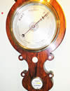 Very nicely proportioned rosewood Wheel Barometer