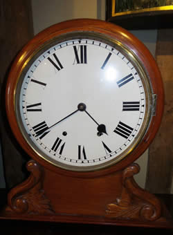 8 day mahogany Gallery Clock striking on a gong