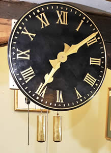 Fine and rare weight driven Gallery/Turret Clock