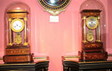 19th Century French Rosewood & Marquetry Portico Clock