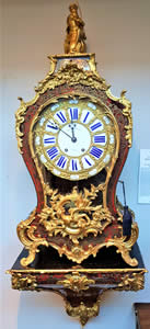 An impressive Louis XV style, gilt brass mounted Boulle Bracket Clock