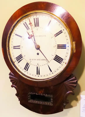 19th Century mahogany Drop-Dial Clock