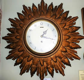 8 day English Sun Burst Clock