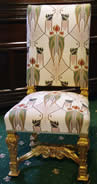 19th cent gilt wood throne chair